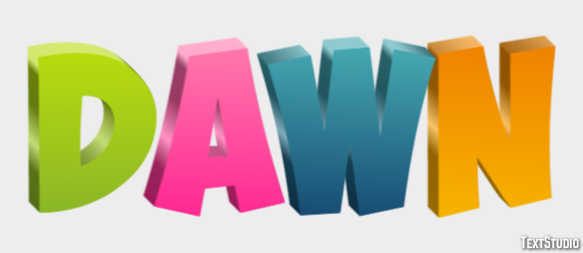 Dawn Text Effect