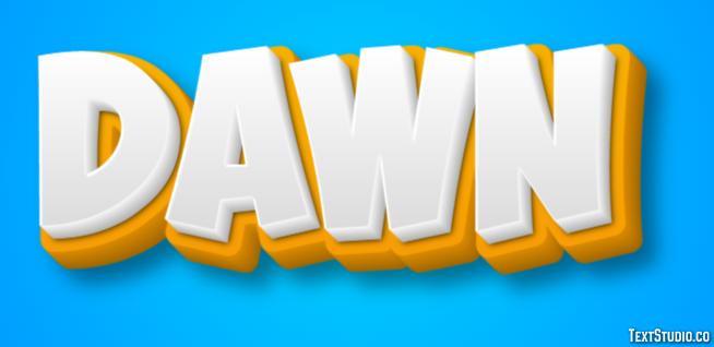 Dawn Text Effect