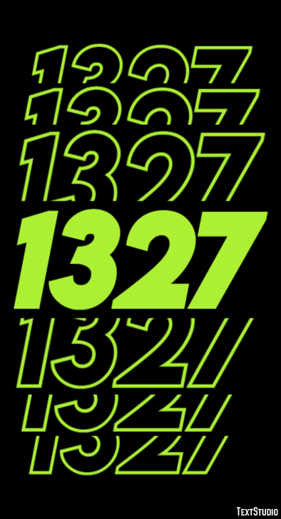 1327 Text effect