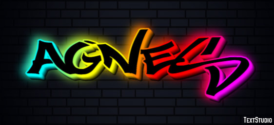 Agnès Text effect