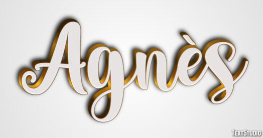 Agnès Text effect