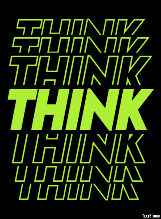 Think Efekt tekstowy