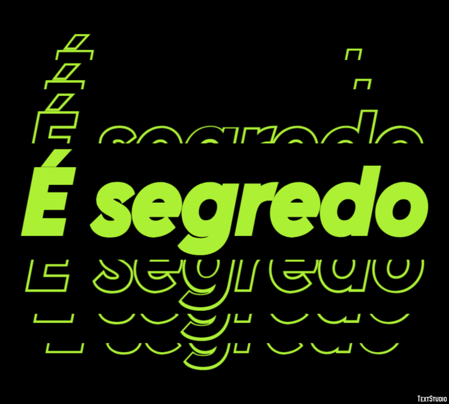É segredo Texteffekt