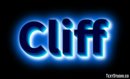 Cliff Tekst Effect