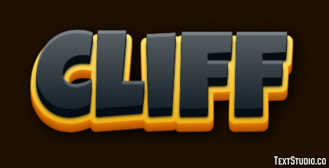 Cliff Tekst Effect