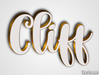 Cliff Tekst Effect
