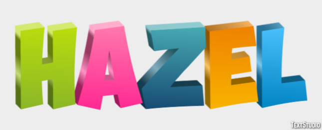 Hazel Efekt tekstowy