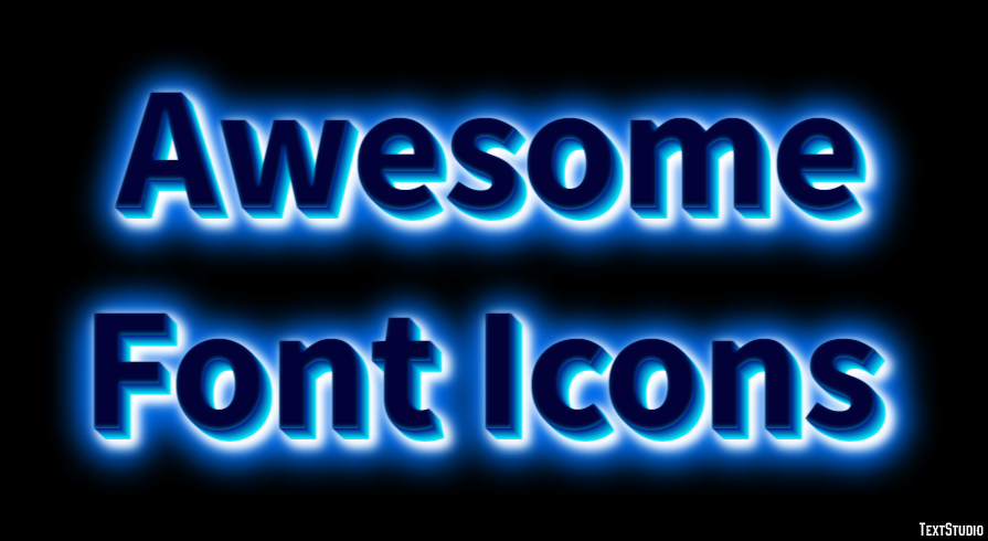 Awesome Font Icons Effet de Texte