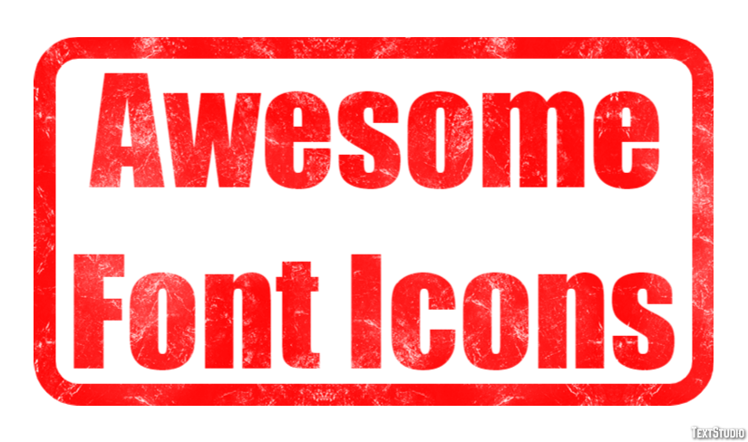 Awesome Font Icons Text effect