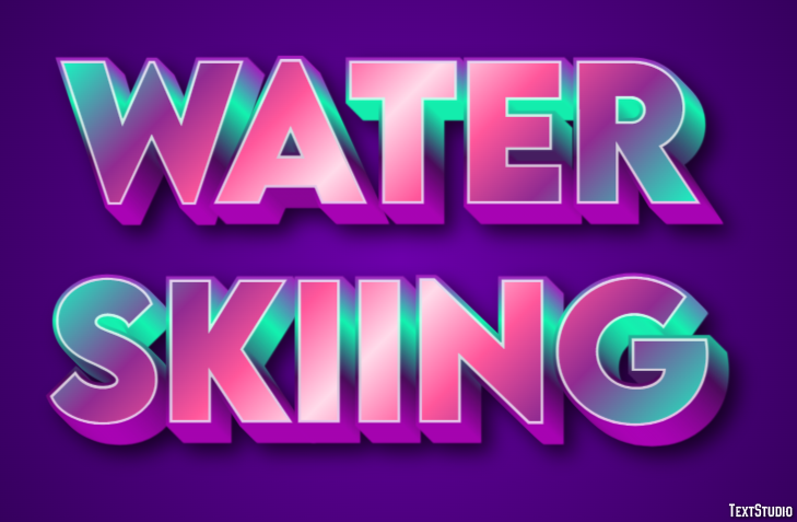Water Skiing Text effect