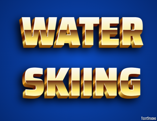 Water Skiing Text Effect