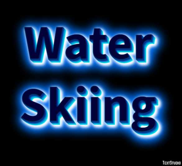 Water Skiing Text effect