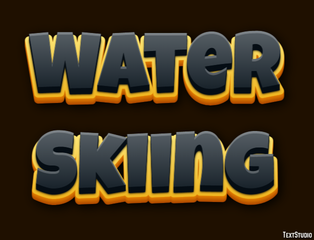Water Skiing Text Effect