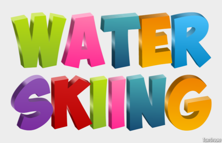 Water Skiing Text effect