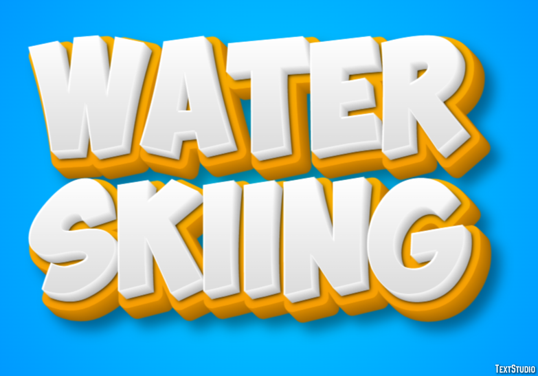 Water Skiing Text effect