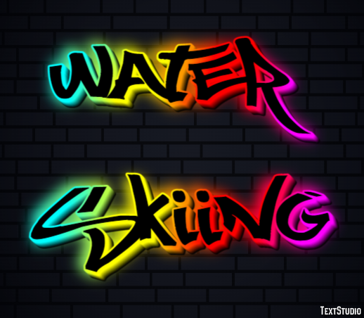 Water Skiing Text effect