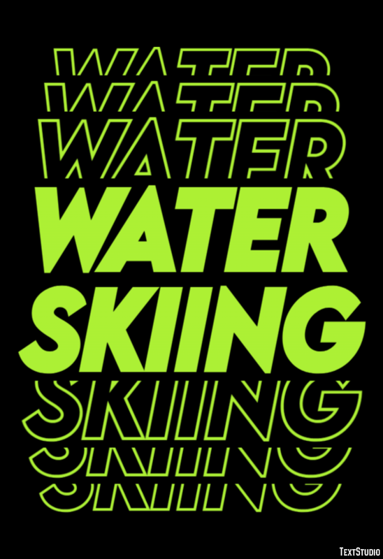 Water Skiing Text Effect