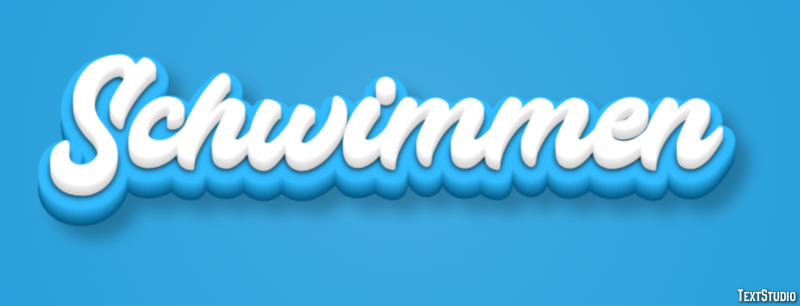 Schwimmen Texteffekt
