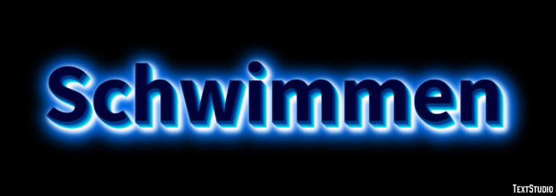 Schwimmen Texteffekt