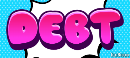 Debt Text effect
