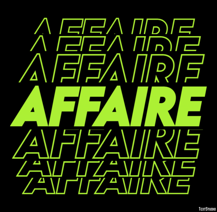 Affaire Efeito de texto