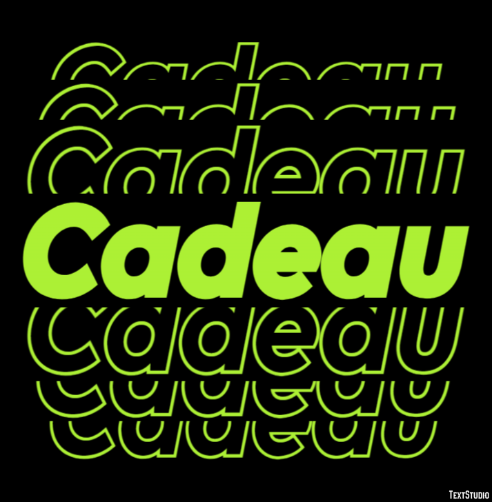 Cadeau Text effect