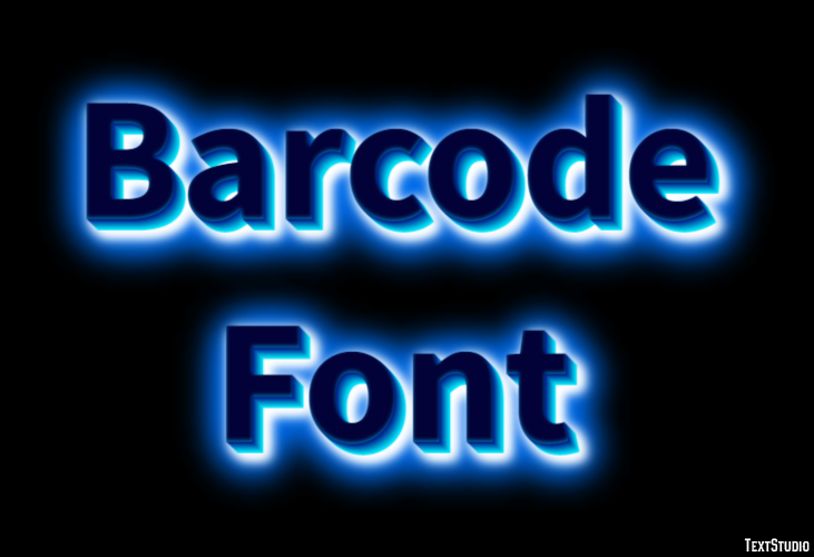 Barcode Font Effetto testo
