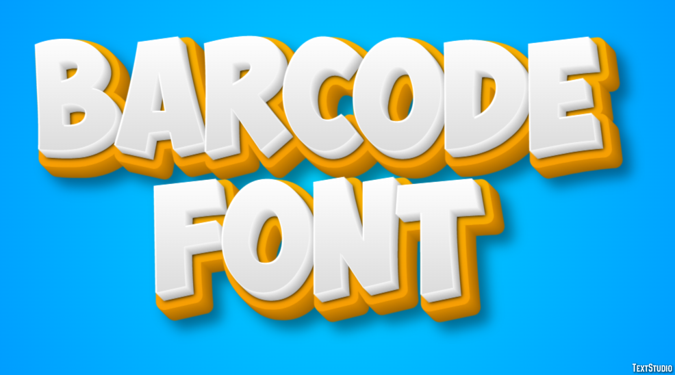 Barcode Font Text Effect