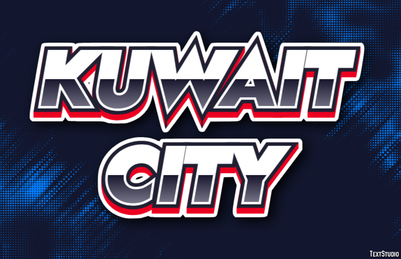 Kuwait City Эффект текста
