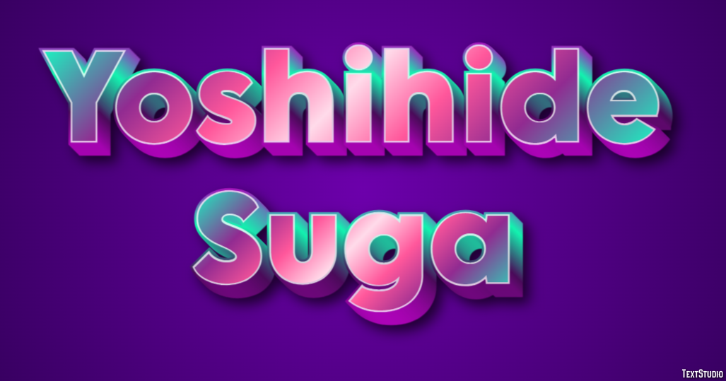 Yoshihide Suga Efekt tekstowy