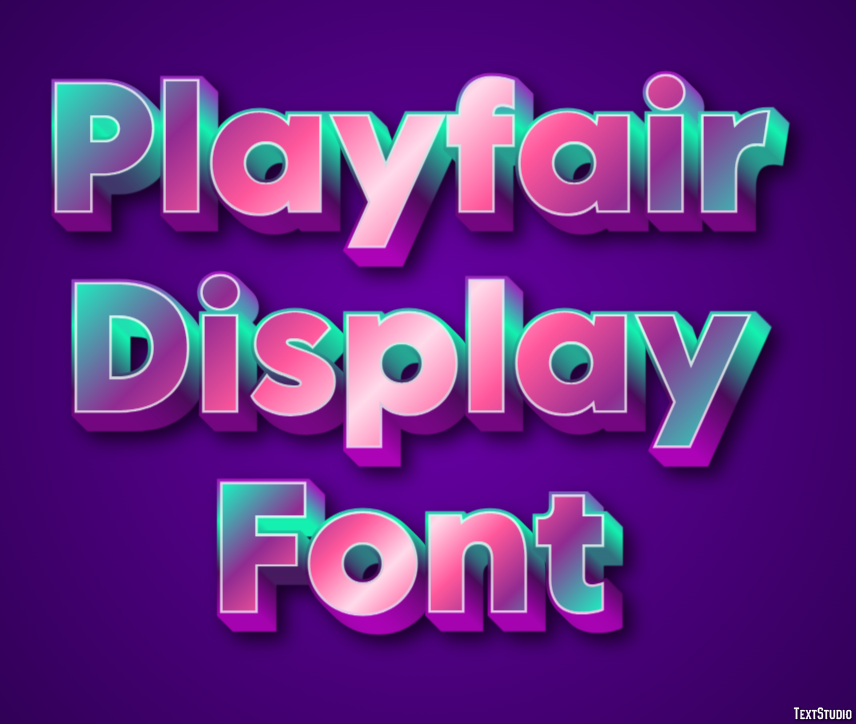 Playfair Display Font Text Effect