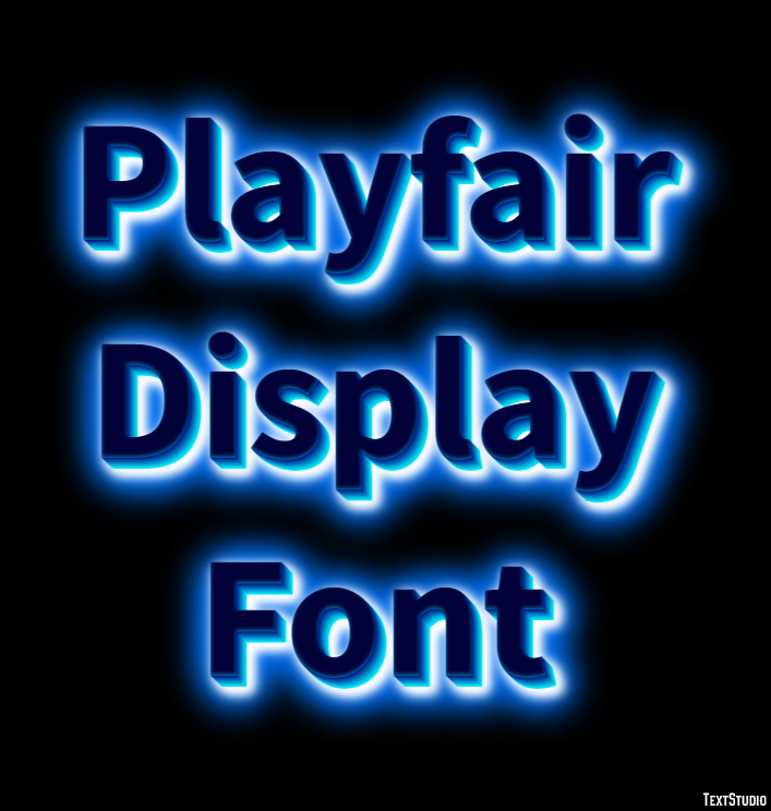 Playfair Display Font Text Effect