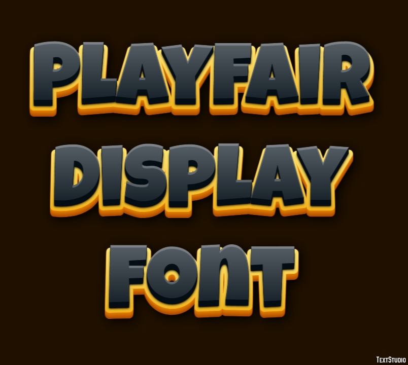 Playfair Display Font Text Effect