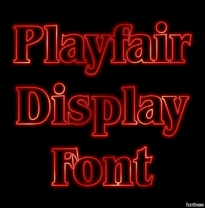 Playfair Display Font Text Effect