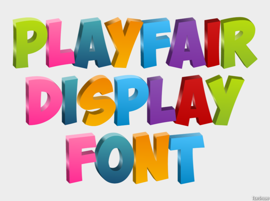 Playfair Display Font Text Effect