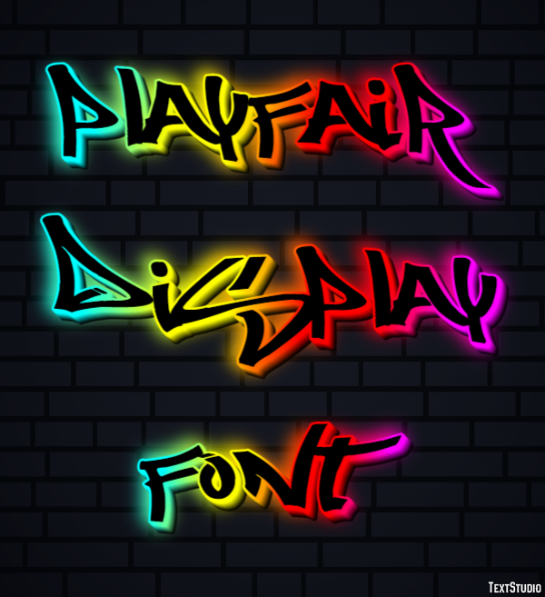 Playfair Display Font Text Effect
