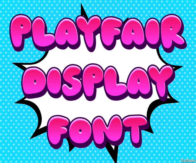 Playfair Display Font Text Effect