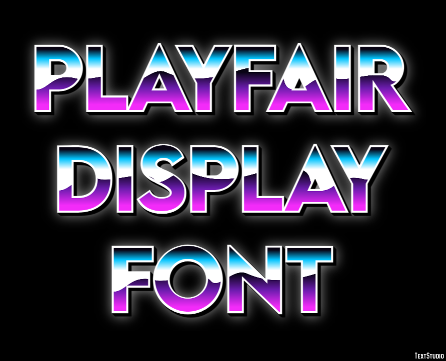 Playfair Display Font Text Effect