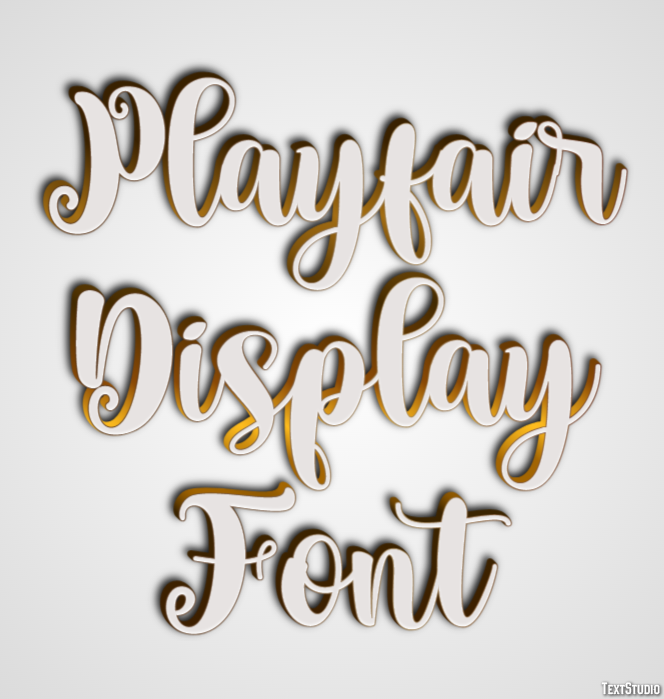 Playfair Display Font Text Effect