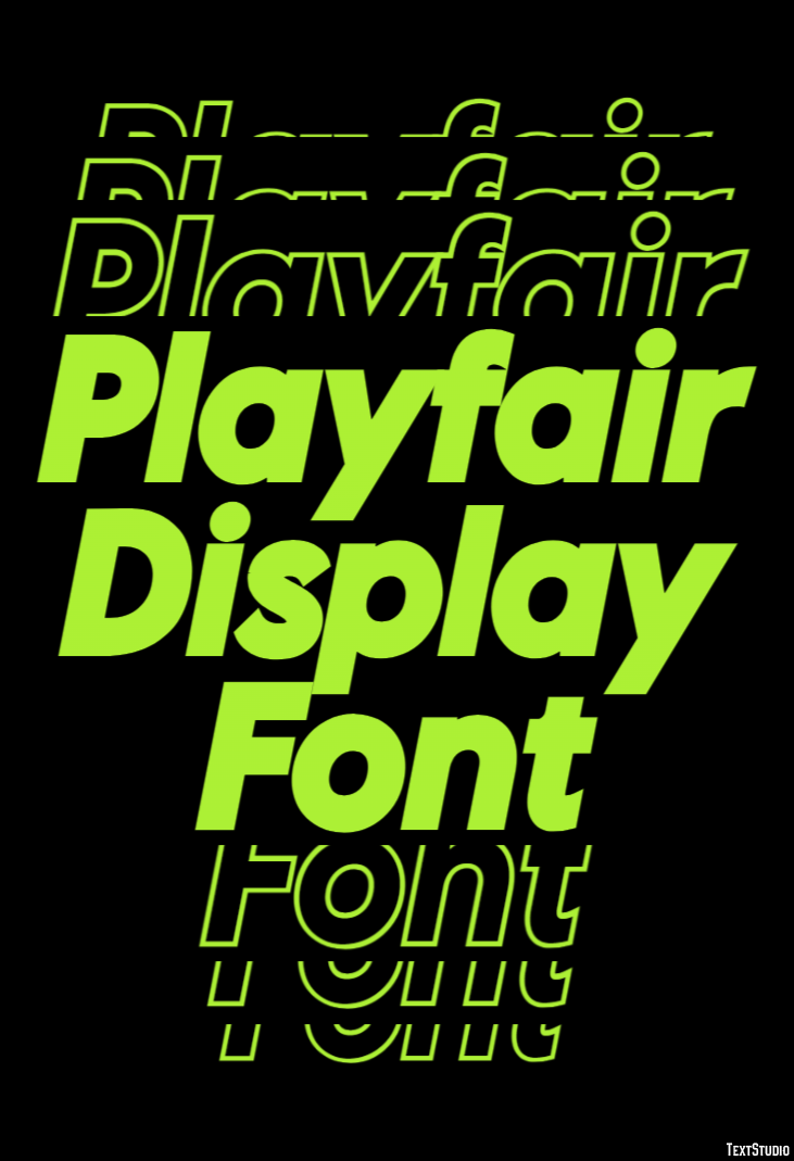 Playfair Display Font Text Effect