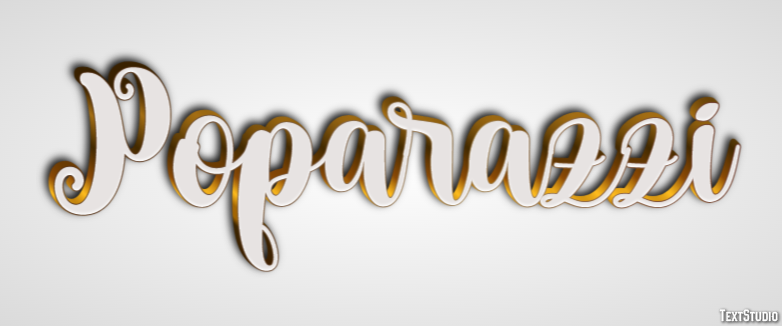 Poparazzi Efeito de texto