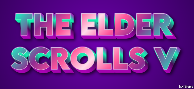 The Elder Scrolls V Effetto testo