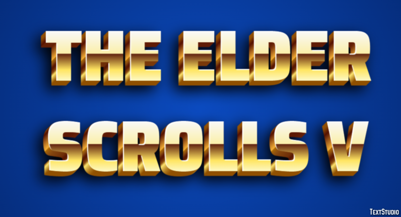 The Elder Scrolls V Effetto testo