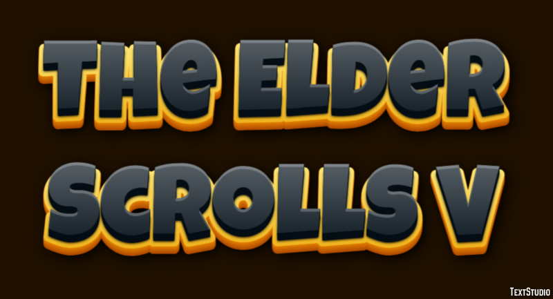 The Elder Scrolls V Effetto testo