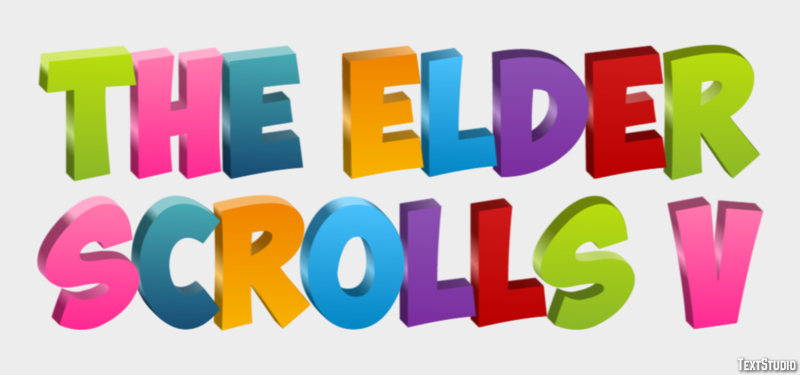 The Elder Scrolls V Effetto testo