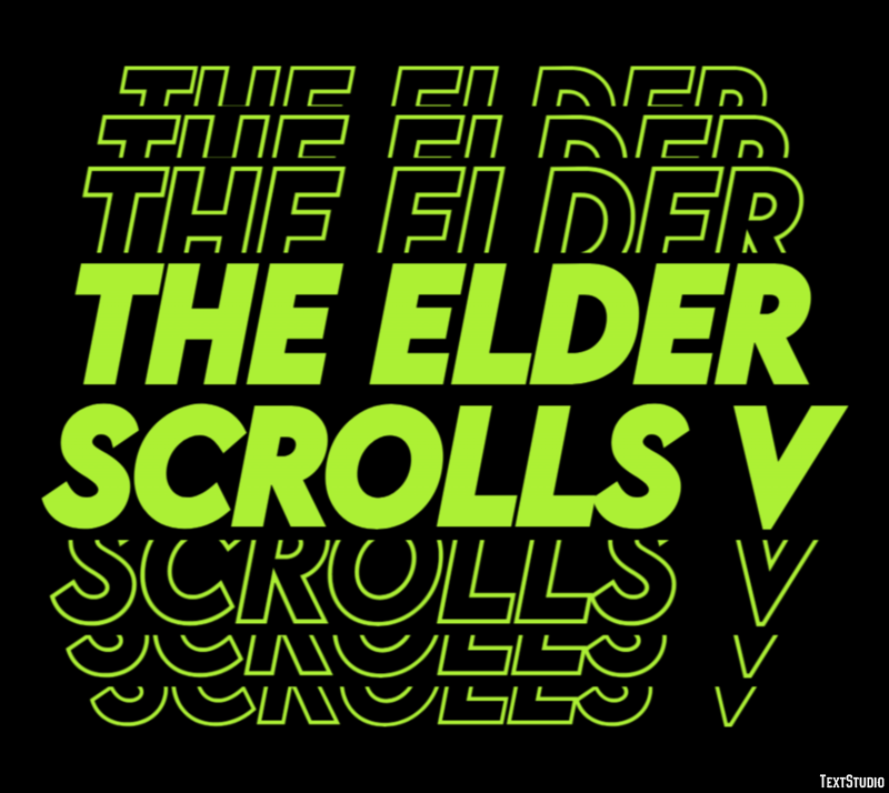 The Elder Scrolls V Effetto testo
