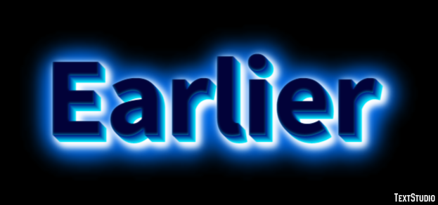 Earlier Text Effect