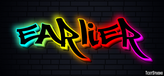 Earlier Text Effect