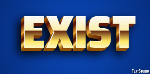 Exist Эффект текста