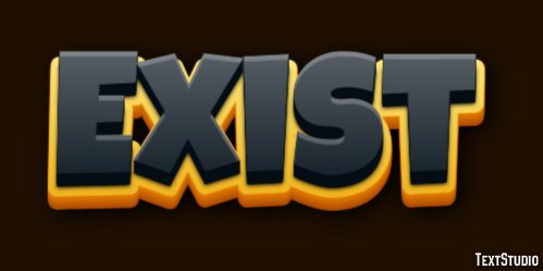 Exist Эффект текста